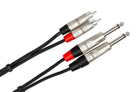 Thumbnail for Hosa Pro HPR-020X2 Stereo Interconnect Cable Dual REAN 1/4