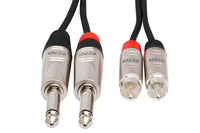 Thumbnail for Hosa Pro HPR-020X2 Stereo Interconnect Cable Dual REAN 1/4