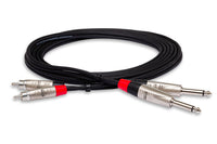Thumbnail for Hosa Pro HPR-020X2 Stereo Interconnect Cable Dual REAN 1/4