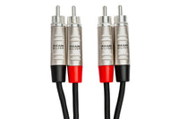 Thumbnail for Hosa Pro HRR-010X2 Stereo Interconnect Dual RCA Cable 10 foot