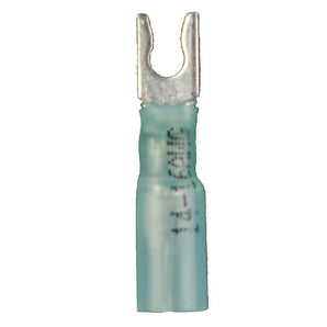 Install Bay HSBVLST6 Heat Shrink Blue Vinyl Locking Spade Terminal 16-14 Gauge #6