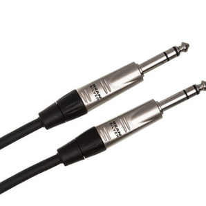 Hosa Pro HSS-001.5 Balanced Interconnect Cable - REAN 1/4-inch TRS Male to REAN 1/4-inch TRS Male - 1.5 foot