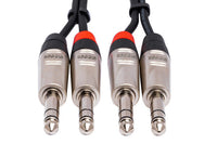 Thumbnail for Hosa Pro HSS-015X2 Stereo Interconnect Cable Dual REAN 1/4