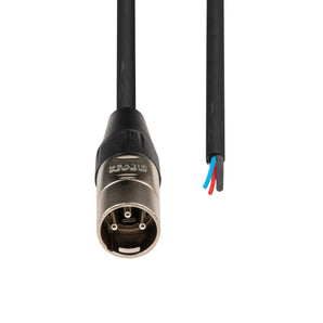 Hosa Pro HXMB-010-BULK XLR3M to Blunt, Male