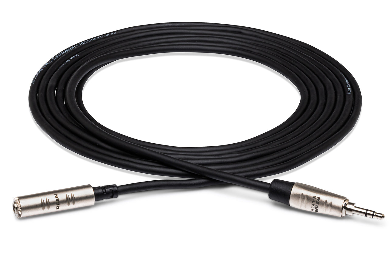 Hosa Pro HXMM-025 Headphone Extension Cable 3.5mm REAN TRS Female to 3.5mm TRS Male - 25 foot