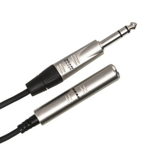 Hosa Pro HXSS-025 Headphone Extension Cable REAN 1/4" TRS Female to 1/4" TRS Male 25 foot
