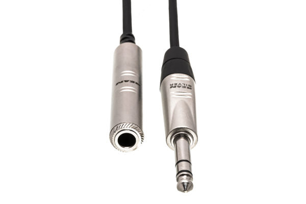Hosa Pro HXSS-005 Headphone Extension Cable REAN 1/4" TRS Female to 1/4" TRS Male 5 foot