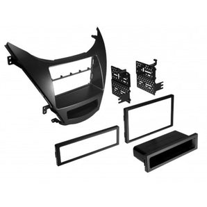 Single/Double DIN Car dash Install Kit fit 2011-2013 Hyundai Elantra & Harness