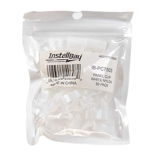 Install Bay IB-PC7503 White Panel Clip - Package of 50