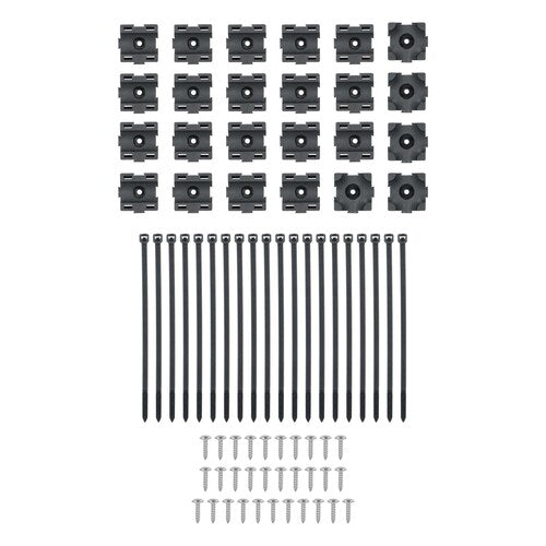 Install Bay IBCTKIT100 100-Piece 4GA to 1/0GA Modular Cable Management Clamp Set