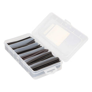 Install Bay IBHST160B Heat Shrink Tubing Kit - 160 Pc 4 in 2:1 Assorted - Black