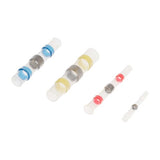 assorted butt connectors from the Install Bay IBK-SHSKITS 60 Piece Butt Connector Kit, including soldering options
