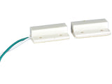 Install Bay IBMS-150 Magnetic Reed Switch with white housing and wires for home or vehicle security systems.