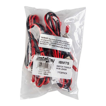 Install Bay IBMTS toggle switch mini with 20 inch leads in a package of 5 for electrical connections.