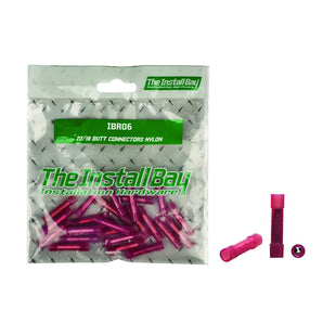 Install Bay IBR06 22 - 18 butt connector nylon retail pack with pink connectors and a screw.
