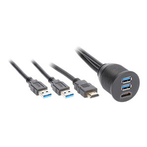 Install Bay IBR115 HDMI® + 2 USB 3.0 Flush Mount - Retail Pack