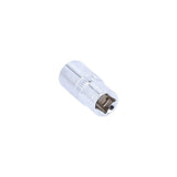 Install Bay IBR126 Socket 8MM 1/4" Drive Short Wall 6pt for tool use, showcasing a chrome finish and 6-point design.