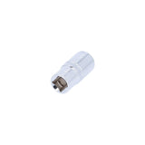 Install Bay IBR126 Socket 8MM 1/4" Drive Short Wall 6pt for tool use, showcasing a chrome finish and 6-point design.