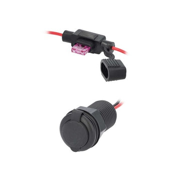 Install Bay IBR142 type-c charging socket with fuse holder and cap, designed for fast charging of devices.