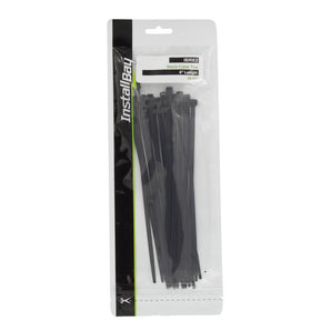 Install Bay IBR83 Black Cable Ties 8in 40lb - 24 Piece Retail Pack