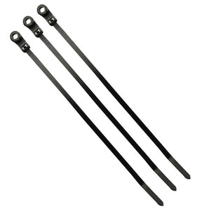 Install Bay IBR84 Black Cable Ties 7in 40lb Mounting Head - 24 Piece Retail Pk