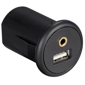 Install Bay IBR91 Snap-in Extension Cable-USB/3.5MM Ports Round - Retail Pack