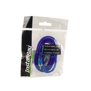 Install Bay IBRCA1M Compact End Blue RCA Cables 1 m - Each