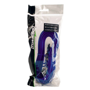 Install Bay IBRCA5M Compact End Blue RCA Cables 5 m - Each