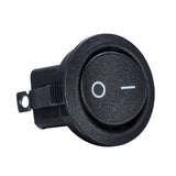 Install Bay round rocker momentary switch showing on/off design, ideal for various electronic applications.