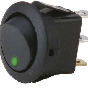 Install Bay IBRRSG Round Rocker Switch Green Led No Leads 20amp - Pack of 5