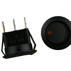 Install Bay IBRRSO Round Rocker Switch Orange Led No Leads 20amp - Pack of 5