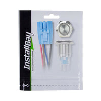 Thumbnail for Install Bay IBRSSG19 19MM Stainless Round Switch W/Latch & Harness - Green