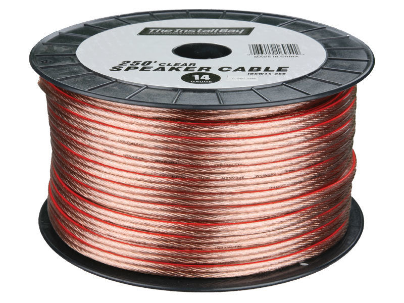 Install Bay IBSW12-250 CCA Value Line Speaker Wire 12GA Clear - 250 Foot Coil
