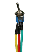 Install Bay IBTSSMS toggle switch with a metal toggle lever and color-coded wires for electrical connections.