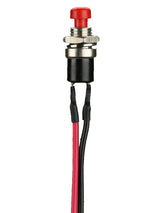 Install Bay IBVSW plug in valet switch with leads, featuring a red button and wiring, ideal for automotive applications.