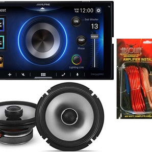 alpine-ilx-w670-carplay-receiver-with-speakers-and-amp-kit