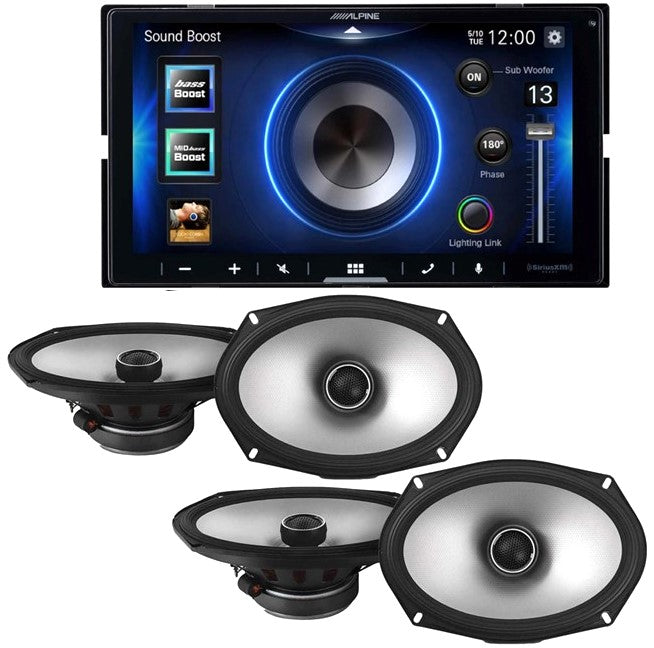 Alpine ILX-W670 Digital In-dash Receiver & 2 Alpine S2-S69 Type S 6x9 Coaxial Speaker