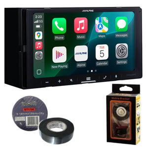 Alpine ILX-W770-M Digital Multimedia Wireless CarPlay Android Auto Compatibility Bundle