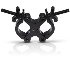 Galaxy Stage GS-C112P Slim Double Swivel Cheeseboro Clamp Black Heavy-Duty Adjustable Truss Connector