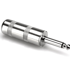 Hosa JMB-025W Jumbo 1/4-inch TS Male Cable-mount Connector with Wide Opening