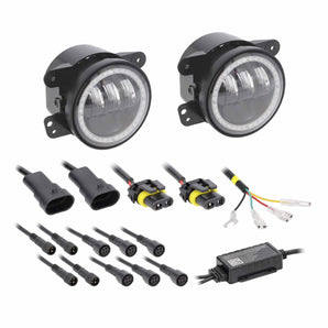 Jeep JP-702RGBFL 4" LED Fog Lights with RGB Halo - Fits Select Jeep® Wrangler 1997-UP* and Jeep® Gladiator 2020-UP* Models