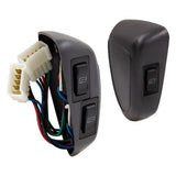 Install Bay JW-93ED Universal Power Window Set components for 2-door vehicles, featuring motors and tracks.