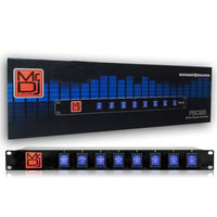 Thumbnail for MR DJ PSC300 Rack Mountable 8 Port Power Switcher Surge Protectors Blue Toggles ON / OFF Power Center, Power Strip