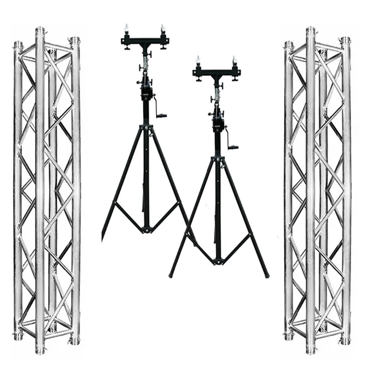 MR DJ Crank-up Portable 10' Lighting Stand with 12' Truss Package