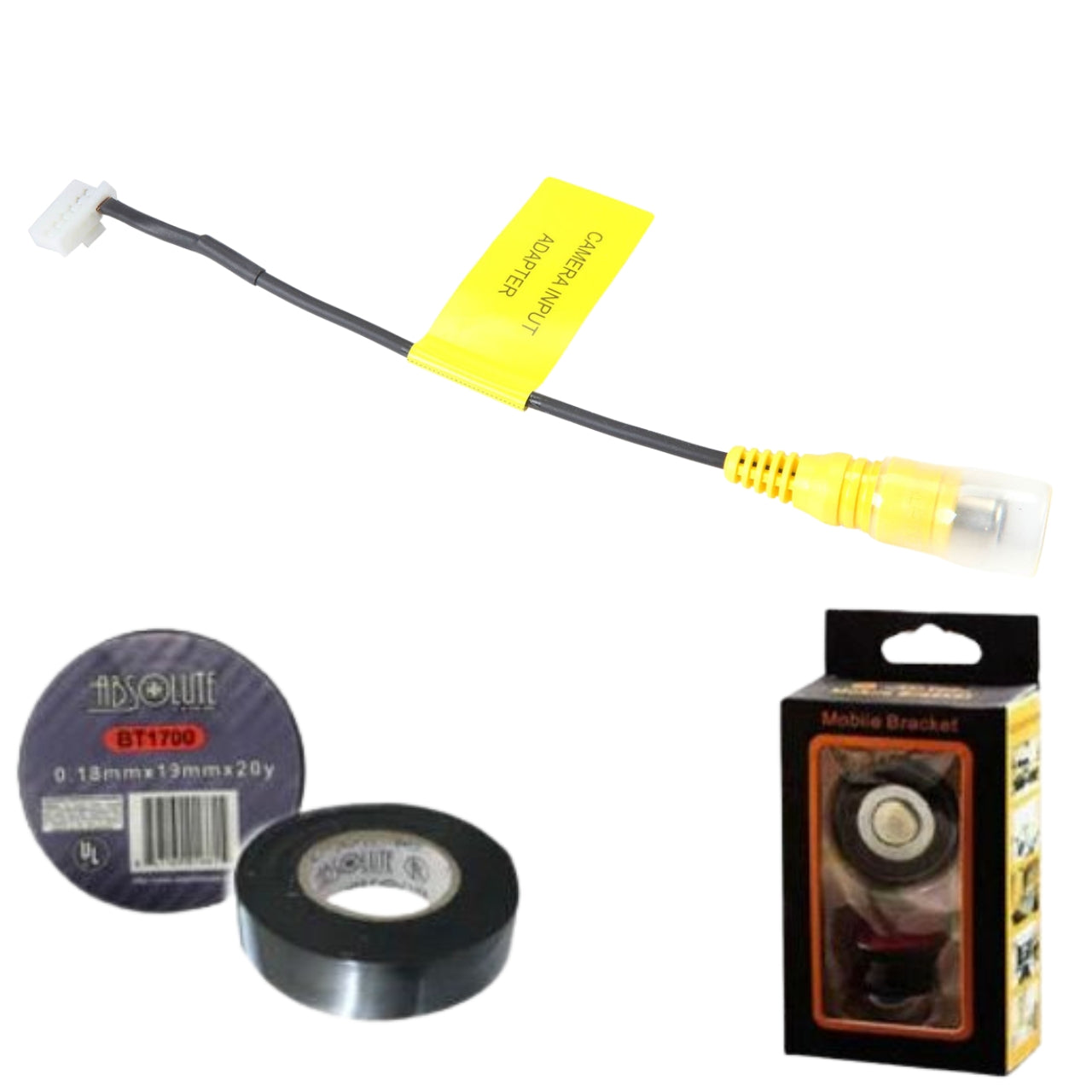 Alpine KCX-CAM1 Composite RCA Camera Adapter for Use with Select Alpine Car Stereos Bundle