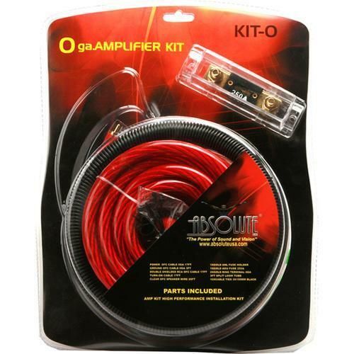 Absolute KIT-0 Complete 0 Gauge Amplifier Kit with RCA Interconnect Cable