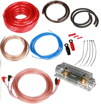 Thumbnail for American Terminal 0 Gauge 5000W Car Amplifier Installation Power Amp Wiring Kit Red