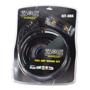 Absolute KIT0BK Complete 0 Gauge Black Amp Kit with RCA Interconnect Cable (Black)