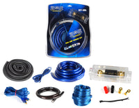 Thumbnail for Absolute KIT0BL Complete 0 Gauge Blue Amp Kit with RCA Interconnect Cable (Blue)