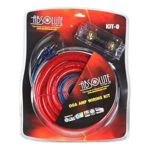 Absolute KIT0RD Complete 0 Gauge Amp Kit with RCA Interconnect Cable (Red)